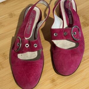 Giada Gabrielli Suede Pink Slingback Flats - Made in Italy - Rare